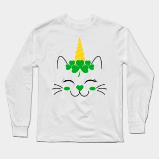 St Patricks Day Cat Long Sleeve T-Shirt
